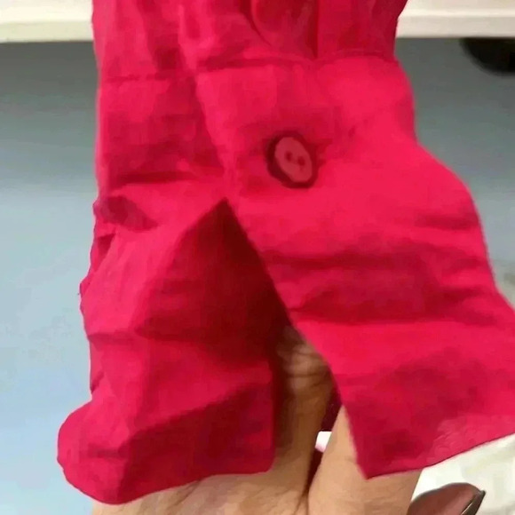 Zara Hot Pink Tie Front Wrap Top Size Small - Picture 8 of 9